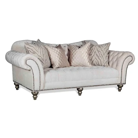 Traditional Sofa with Nail Head Trim